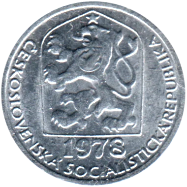 5 haléřů, 1978 Obverse