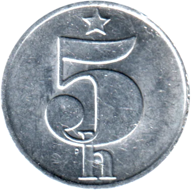5 haléřů, 1978 Reverse