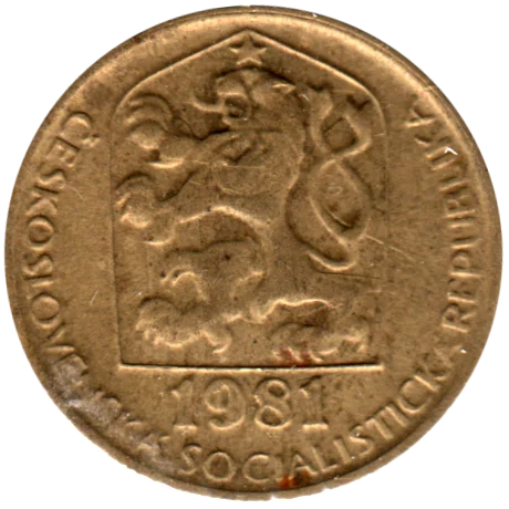 20 haléřů, 1981 Obverse