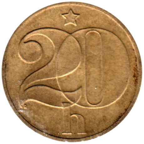20 haléřů, 1981 Reverse