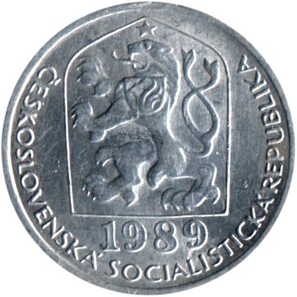 10 haléřů, 1989 Obverse