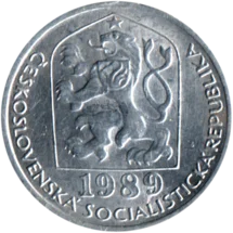 Preview 10 haléřů, 1989 obverse