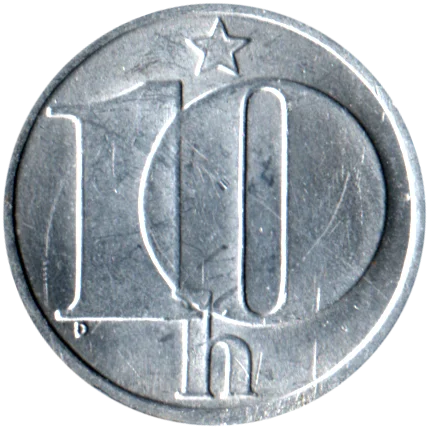 10 haléřů, 1989 Reverse