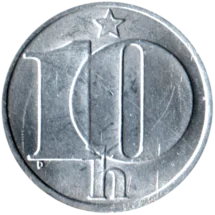Preview 10 haléřů, 1989 reverse