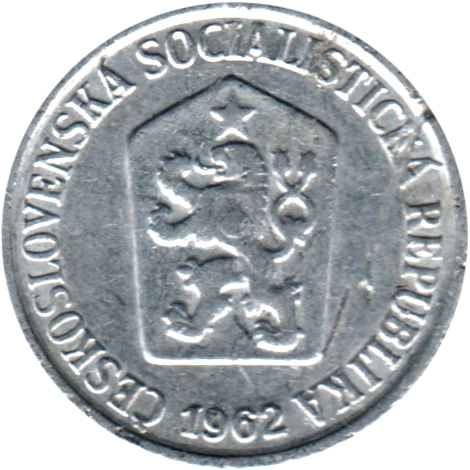 5 haléřů, 1962 Obverse