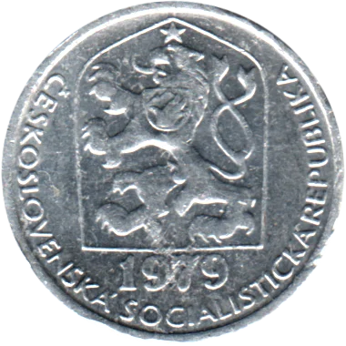 5 haléřů, 1979 Obverse