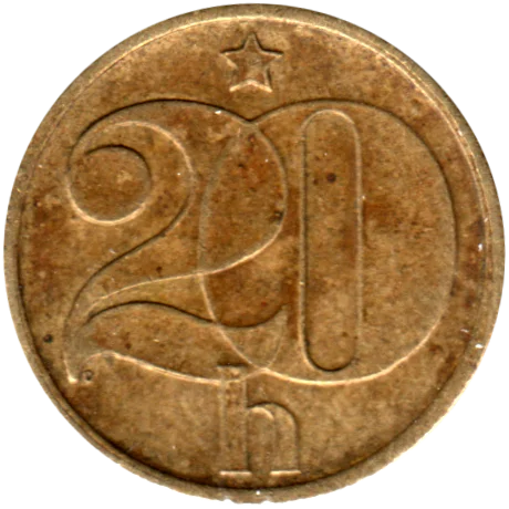 20 haléřů, 1980 Reverse