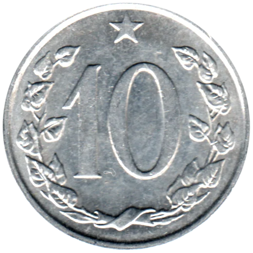 10 haléřů, 1967 Reverse