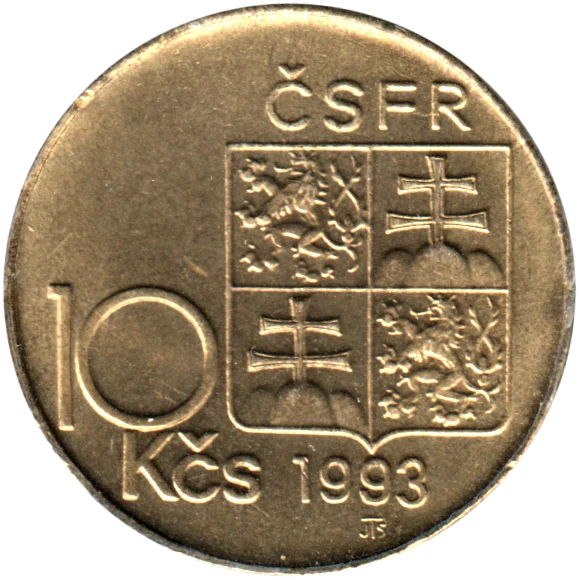 10 Korun, 1993 Reverse