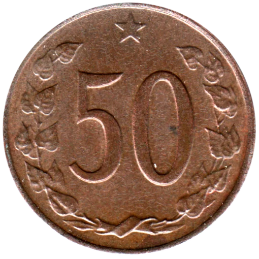 50 haléřů, 1965 Reverse
