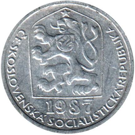 10 haléřů, 1987 Obverse
