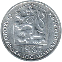 Preview 10 haléřů, 1987 obverse
