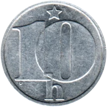 Preview 10 haléřů, 1987 reverse