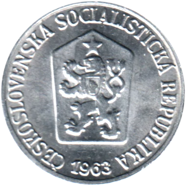 1 haléř, 1963 Obverse