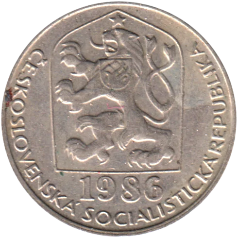 50 haléřů, 1986 Obverse