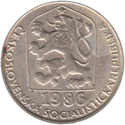 Preview 50 haléřů, 1986 obverse