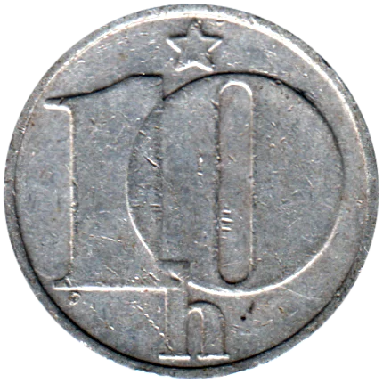 10 haléřů, 1978 Reverse
