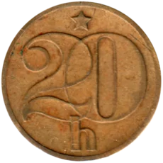 Preview 20 haléřů, 1974 reverse