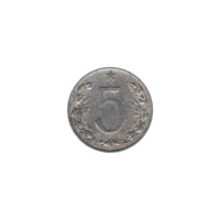 Preview 5 haléřů, 1953 reverse