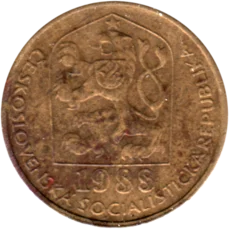 Preview 20 haléřů, 1988 obverse
