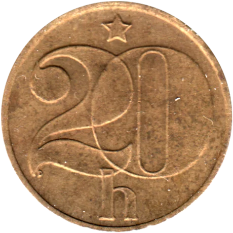 20 haléřů, 1988 Reverse