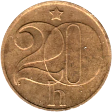 Preview 20 haléřů, 1988 reverse