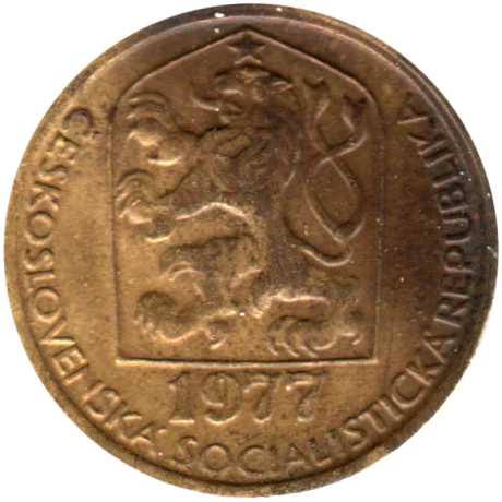 20 haléřů, 1977 Obverse