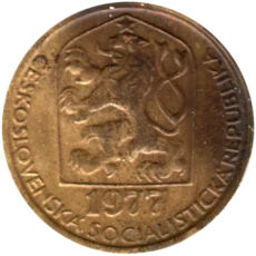 Preview 20 haléřů, 1977 obverse