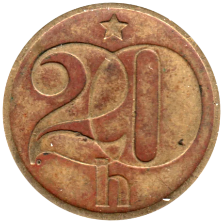 20 haléřů, 1978 Reverse
