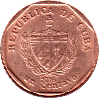 1 centavo, 2016 Obverse