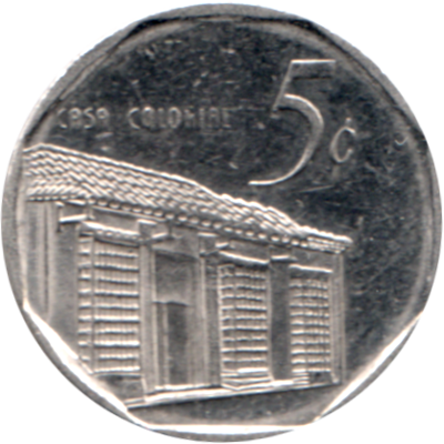 5 centavos, 1996 Reverse