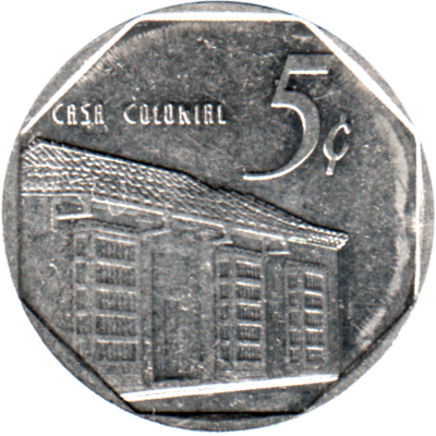 5 centavos, 1994 Reverse