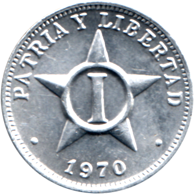1 centavo, 1970 Reverse