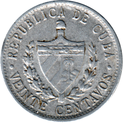 20 centavos, 1972 Obverse