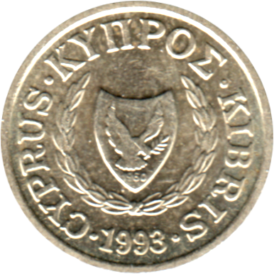 1 cent, 1993 Obverse