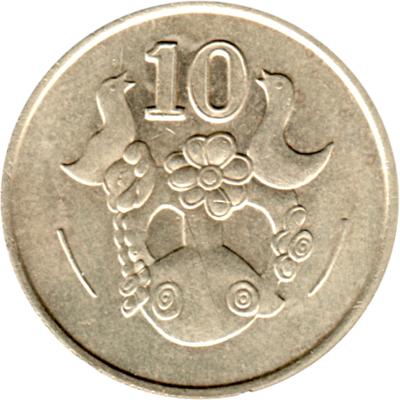 10 cents, 1991 Reverse