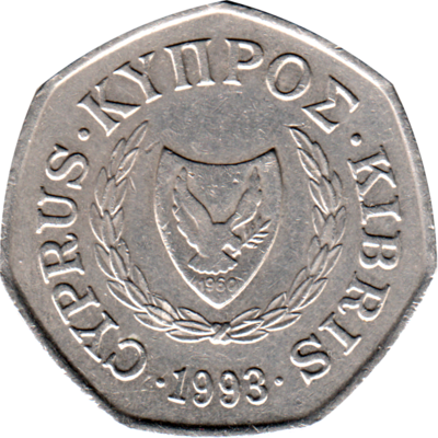 50 cents, 1993 Obverse