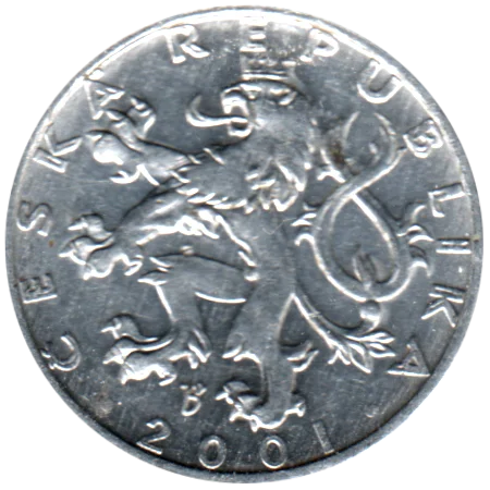 50 haleru, 2001 Obverse