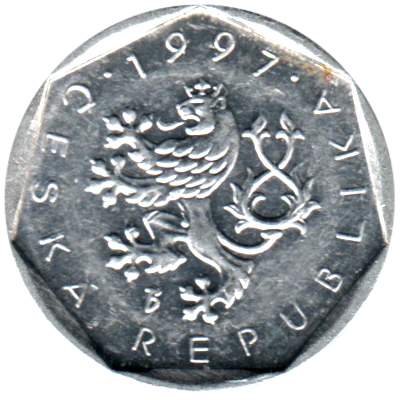 20 haleru, 1997 Obverse