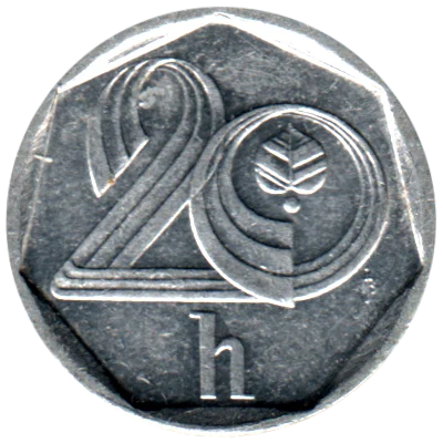 20 haleru, 1997 Reverse