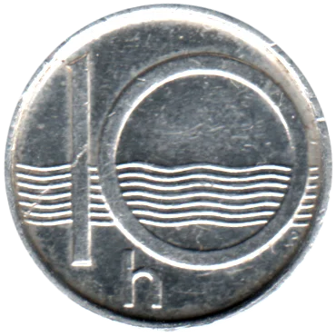 10 haleru, 1997 Reverse