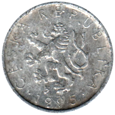 10 haleru, 1995 Obverse