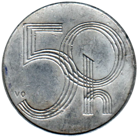 50 haleru, 1997 Reverse