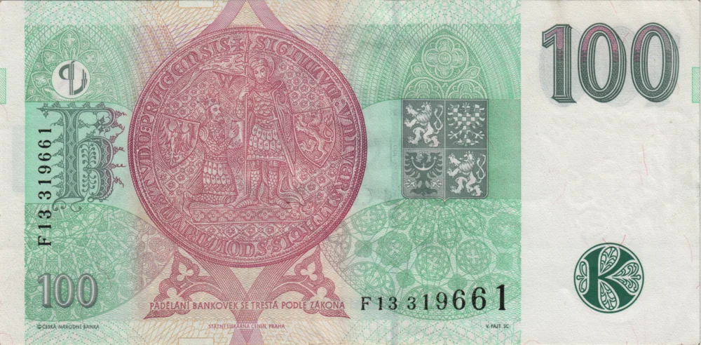 100 Korun, 1997 Reverse