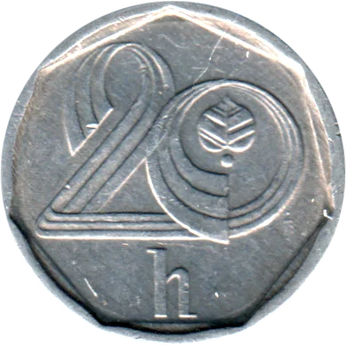 Preview 20 haleru, 1996 reverse