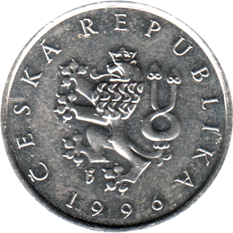 1 Koruna, 1996 Obverse