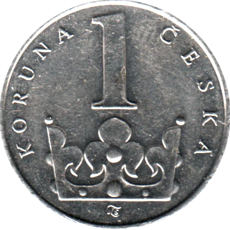 1 Koruna, 1996 Reverse