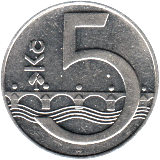 5 Korun, 1993 Reverse