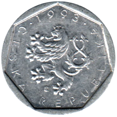 20 haleru, 1993 Obverse