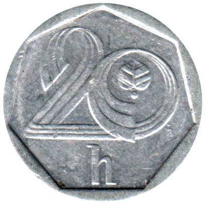 20 haleru, 1993 Reverse